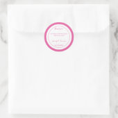 シンプルバラパーソナライズされた結婚s ラウンドシール (バッグ)