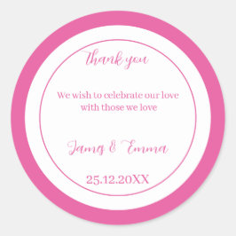 シンプルバラパーソナライズされた結婚s ラウンドシール