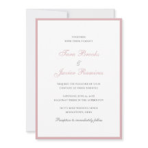 シンプルバラピンクのエレガ伝統的ントウェディング