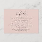 シンプルバラピンク詳細結婚ズ エンクロージャーカード (正面)
