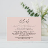 シンプルバラピンク詳細結婚ズ エンクロージャーカード (スタンド正面)