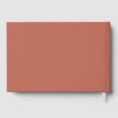 シンプルバラピーチテラコッタ金ゴールドホイル結婚ズ ゲストブック (裏面)