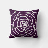 シンプルバラモダンシルエットダークナス梅 クッション (裏面)