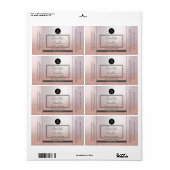 シンプルバラモダン金ゴールドグリッターロゴ製品 ラベル (フルシート)