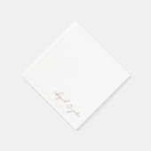 シンプルバラモダン金ゴールドスクリプト名結婚の スタンダードカクテルナプキン (角)