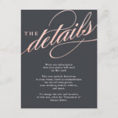 シンプルバラモダン金ゴールドスクリプト挿入カード エンクロージャーカード (正面)