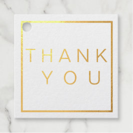 シンプルバラモダン金ゴールド縁どウェディングRSVP フェイバータグ