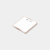 シンプルバラモダン金ゴールド縁ど社のロゴ ポストイット (アングル)