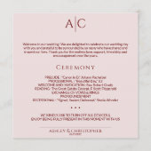 シンプルバラモノグラ結婚ム式 プログラム (正面)