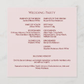 シンプルバラモノグラ結婚ム式 プログラム (裏面)