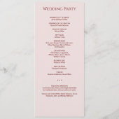 シンプルバラモノグラ結婚ム式 プログラム (裏面)