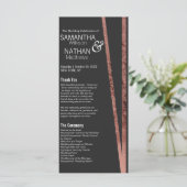 シンプルバラ傾き金ゴールド縁どブラッ結婚ク プログラム (スタンド正面)