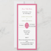 シンプルバラ日付の保存 招待状 (正面)