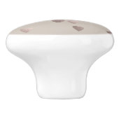 シンプルバラ澄ん金ゴールドラブハート、ニュートラル セラミックノブ (側面)