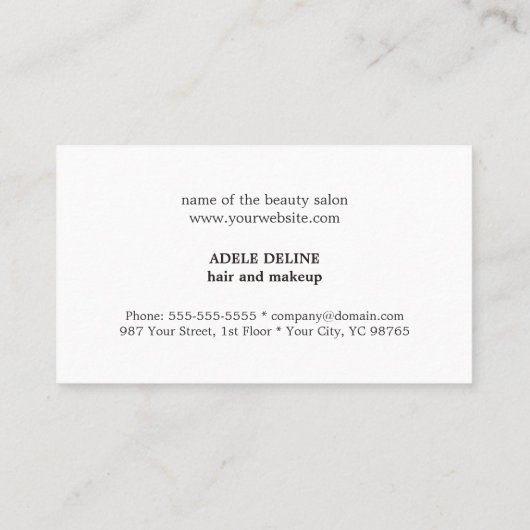 シンプルバラ白エレガント割引クーポン美しい 割引カード (裏面)