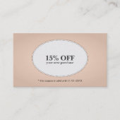 シンプルバラ白エレガント割引クーポン美しい 割引カード (正面)