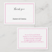 シンプルバラ結婚の感謝 ノートカード (正面/裏面)