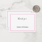 シンプルバラ結婚の感謝 ノートカード (正面/裏面インサイチュ)