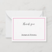 シンプルバラ結婚の感謝 ノートカード (正面)