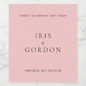 シンプルバラ結婚ズ ワインラベル (シングルラベル)