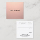 シンプルバラ金ゴールドお客様の紹介 紹介カード (正面/裏面)