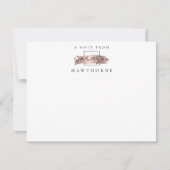 シンプルバラ金ゴールドひなパーソナライズされた形 ノートカード (正面)