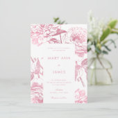 シンプルバラ金ゴールドエレガント結婚フローラ 招待状 (スタンド正面)