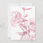 シンプルバラ金ゴールドエレガント結婚フローラ 招待状 (裏面)