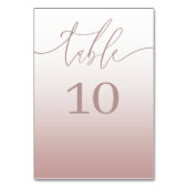 シンプルバラ金ゴールドグラデーシ結婚ョン テーブルナンバー (正面)