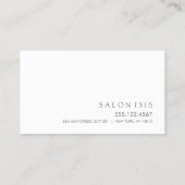 シンプルバラ金ゴールドサロンスパアポイントメントアラーム 予約カード (裏面)