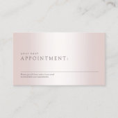 シンプルバラ金ゴールドサロンスパアポイントメントアラーム 予約カード (正面)
