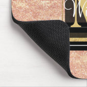 シンプルバラ金ゴールドストライプ型 マウスパッド (コーナー)