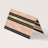 シンプルバラ金ゴールドストライプ型 名刺 (裏面)