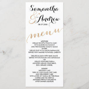 シンプルバラ金ゴールドフォイル結婚シック メニュー