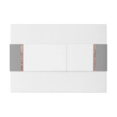 シンプルバラ金ゴールドフレーム石板グレイ結婚ズ 招待状ベリーバンド (裏面例)