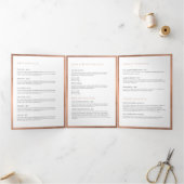 シンプルバラ金ゴールドフローラ高級サロンパンフレット 三つ折りカード (内部)