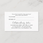 シンプルバラ金ゴールドモダンタイポグラフィホワイトブラック 紹介カード (裏面)