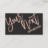 シンプルバラ金ゴールドモダンタイポグラフィ白黒 予約カード (正面)