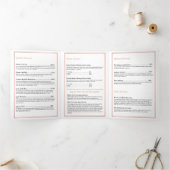 シンプルバラ金ゴールドラッシュサロン価格表パンフレット 三つ折りカード (内部)