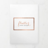 シンプルバラ金ゴールドラッシュサロン価格表パンフレット 三つ折りカード (カバー)