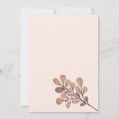 シンプルバラ金ゴールドワイルドフラワー結婚式招待状 招待状 (裏面)