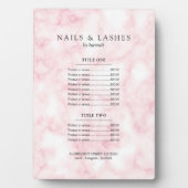 シンプルバラ金ゴールド大理石価格メニュー フォトプラーク (正面)