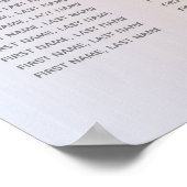 シンプルバラ金ゴールド紙吹雪金属トレンディーエレガント ポスター (角)