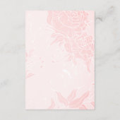 シンプルバラ金ゴールド銅エレガントフローラ結婚ズ エンクロージャーカード (裏面)