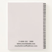 シンプルバラ金箔爪、 ネイルアポイントメント ノートブック (裏面)