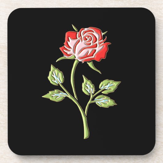 シンプルバラ コースター (正面)