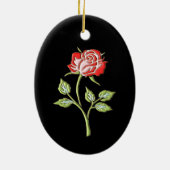 シンプルバラ セラミックオーナメント (裏面)