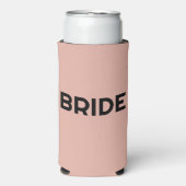 シンプルバラ（ピンク）エレガントな結婚式の好意 スリム缶クーラー (Seltzer正面)