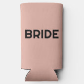 シンプルバラ（ピンク）エレガントな結婚式の好意 スリム缶クーラー (裏面)