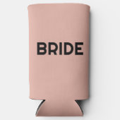 シンプルバラ（ピンク）エレガントな結婚式の好意 スリム缶クーラー (正面)